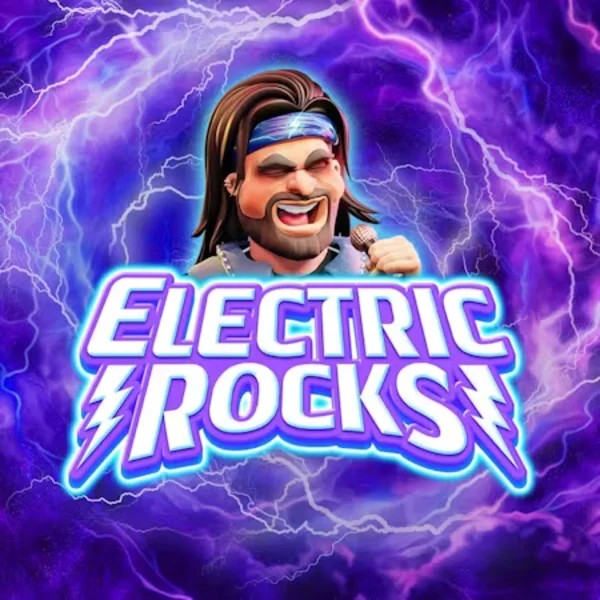 Electric Rocks slot logo by Inspired Gaming at Betory Casino